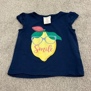 Baby Girl Lemon Smile T-shirt (Size 12M)